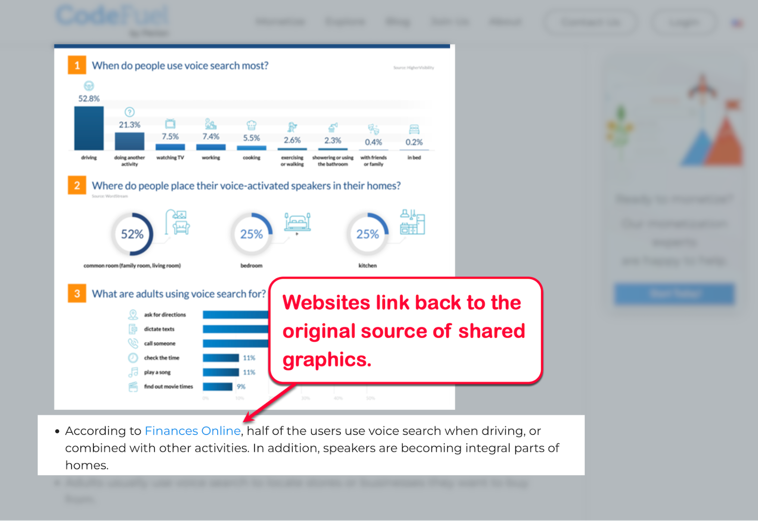 Screenshot of infographic with a link back to the source website